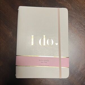 New in packaging Kate Spade Cream and Gold 'I Do' Notebook